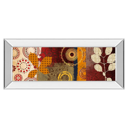 Classy Living Retro Botanical Burst Wall Art 42"x18", Mirrored Frame