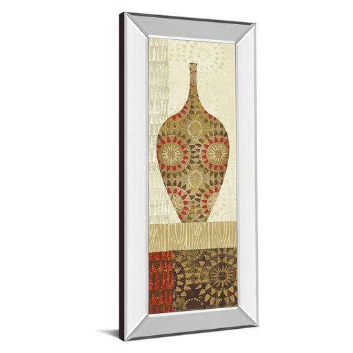 Classy Living Spice Vessel Pattern Wall Art 18"x42", Mirrored Frame