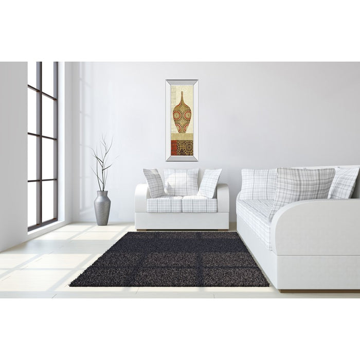 Classy Living Spice Vessel Pattern Wall Art 18"x42", Mirrored Frame