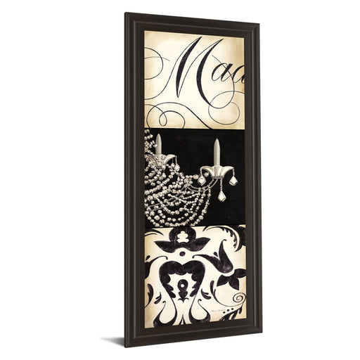 Classy Living Chandelier Elegance Wall Art 18"x42", Dark Chocolate Frame