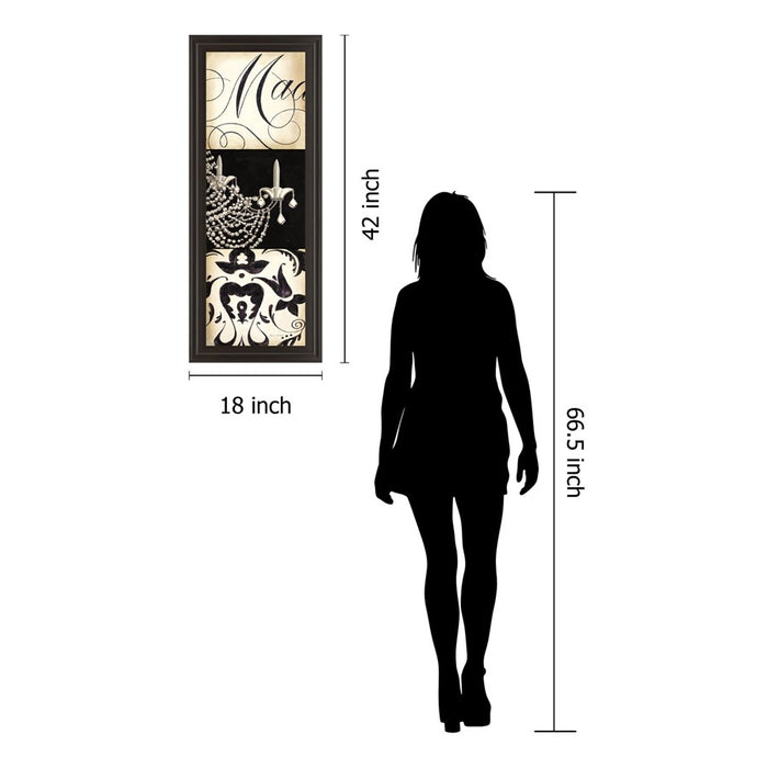 Classy Living Chandelier Elegance Wall Art 18"x42", Dark Chocolate Frame