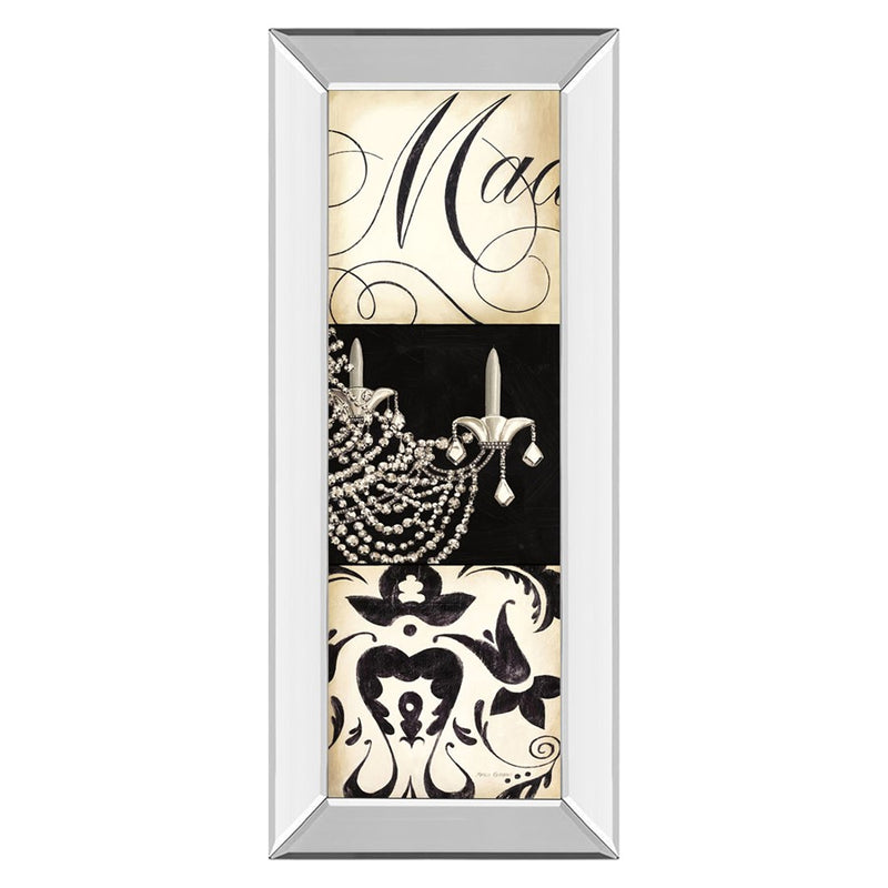 Classy Living Chandelier Elegance Wall Art 18"x42", Mirrored Frame