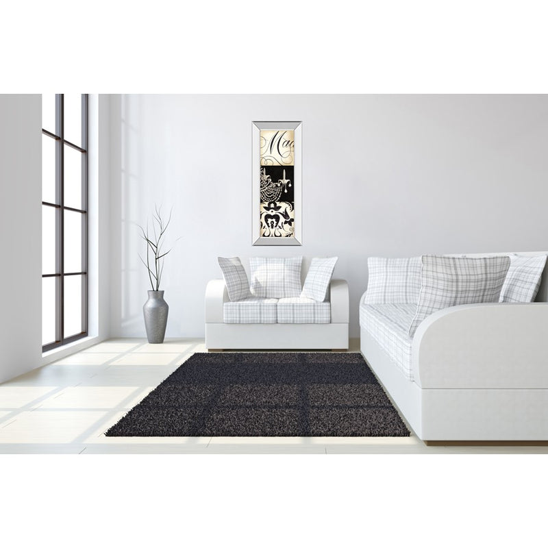 Classy Living Chandelier Elegance Wall Art 18"x42", Mirrored Frame