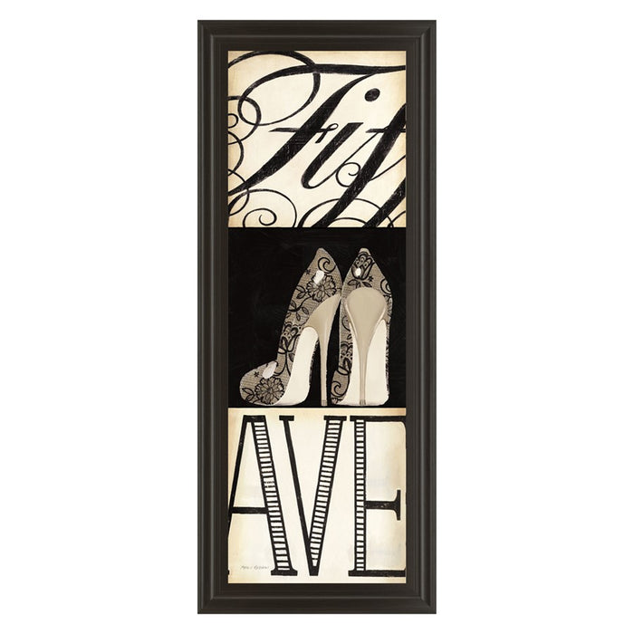 Classy Living Fifth And Madison Wall Art 18"x42", Dark Chocolate Frame