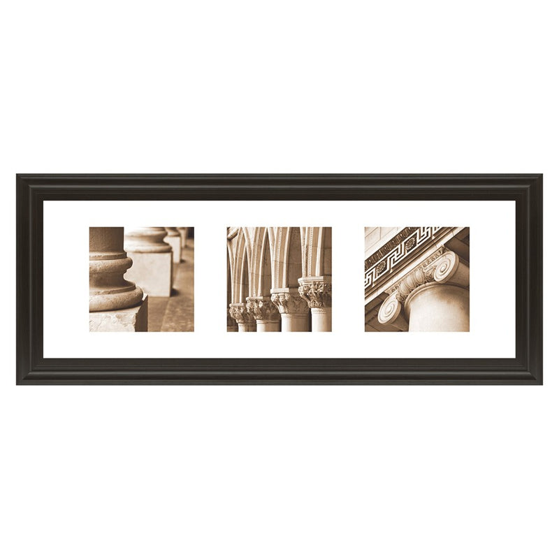 Classy Living Timeless Columns Wall Art 42"x18", Dark Chocolate Frame