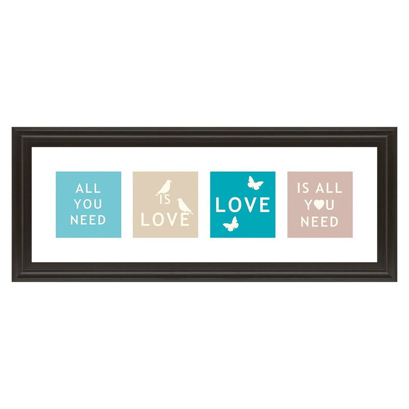 Classy Living Kindness Blocks Wall Art 42"x18", Dark Chocolate Frame