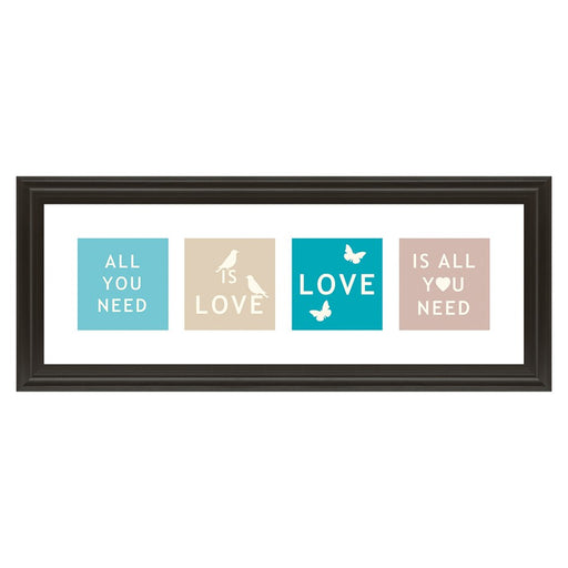 Classy Living Kindness Blocks Wall Art 42"x18", Dark Chocolate Frame