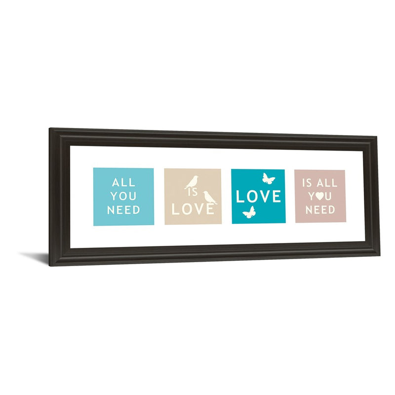 Classy Living Kindness Blocks Wall Art 42"x18", Dark Chocolate Frame