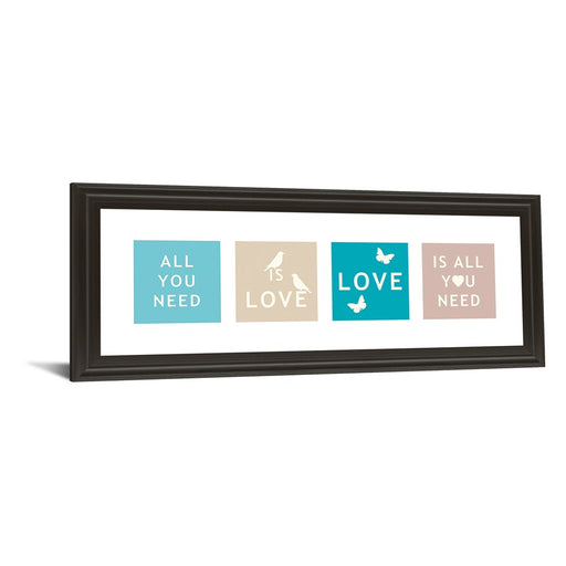 Classy Living Kindness Blocks Wall Art 42"x18", Dark Chocolate Frame