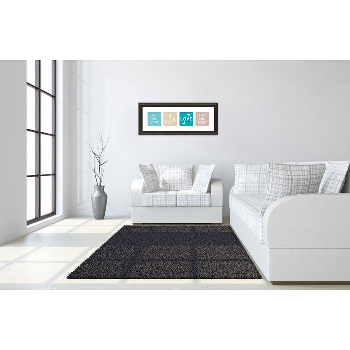 Classy Living Kindness Blocks Wall Art 42"x18", Dark Chocolate Frame