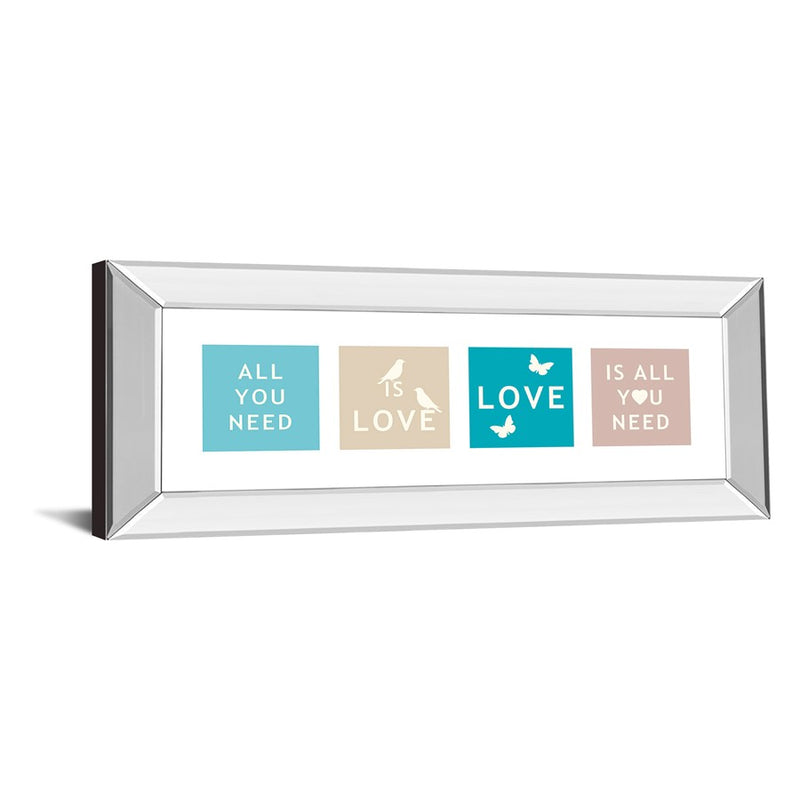 Classy Living Kindness Blocks Wall Art 42"x18", Mirrored Frame