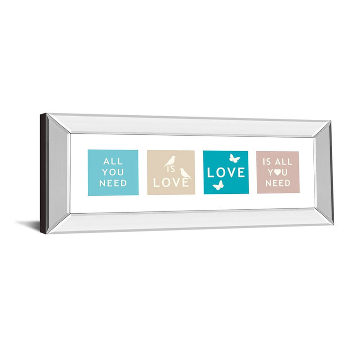 Classy Living Kindness Blocks Wall Art 42"x18", Mirrored Frame