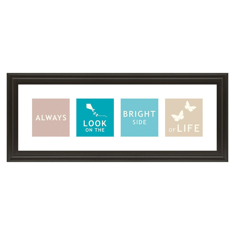 Classy Living Kindness Reminder Wall Art 42"x18", Dark Chocolate Frame