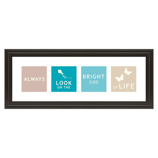 Classy Living Kindness Reminder Wall Art 42"x18", Dark Chocolate Frame