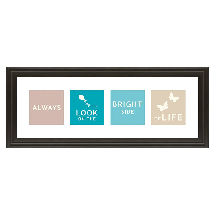 Classy Living Kindness Reminder Wall Art 42"x18", Dark Chocolate Frame