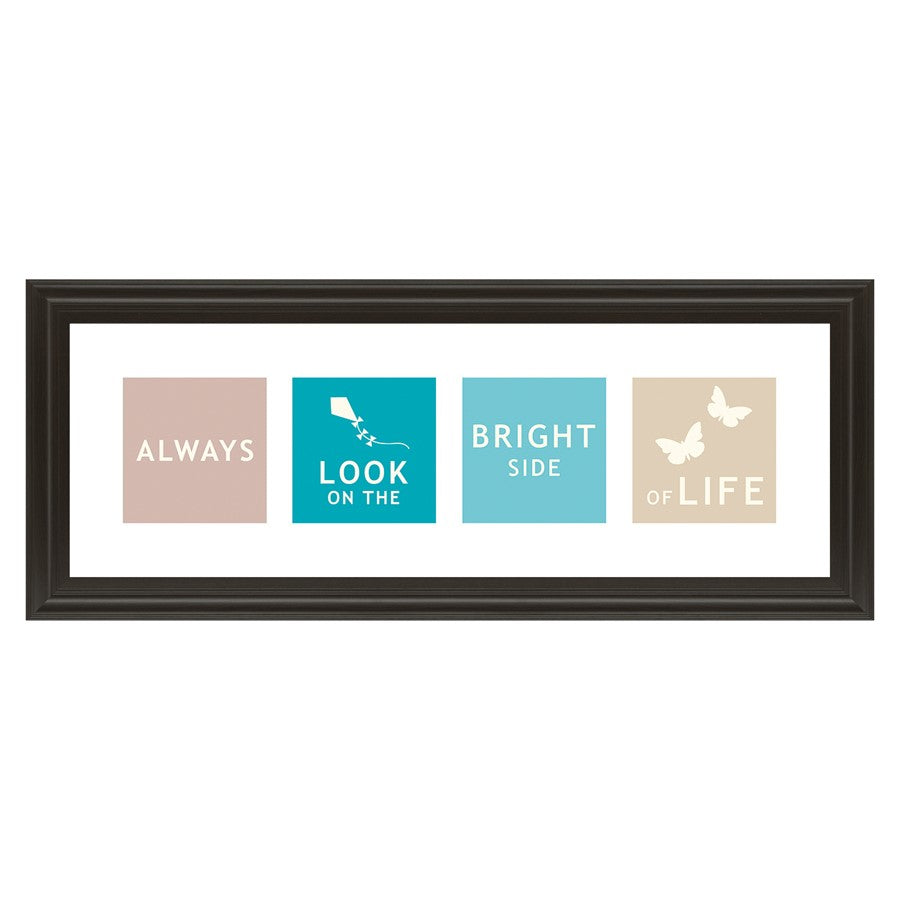 Classy Living Kindness Reminder Wall Art 42"x18", Dark Chocolate Frame