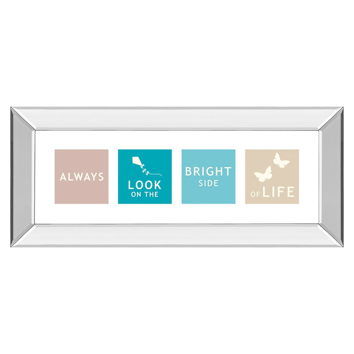 Classy Living Kindness Reminder Wall Art 42"x18", Mirrored Frame