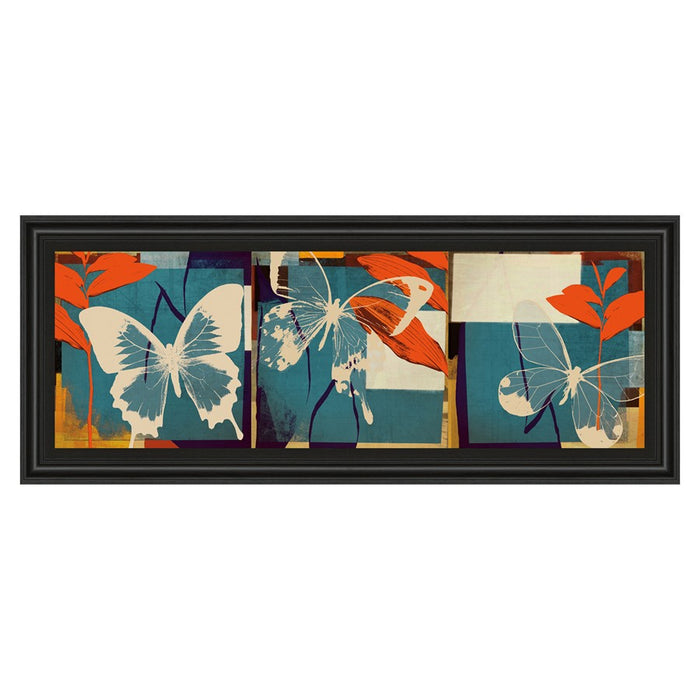 Classy Living Butterfly Trio Wall Art 42"x18", Midnight Aura Frame - 1480