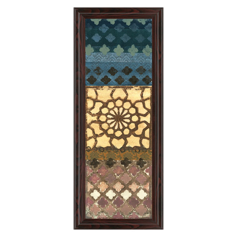 Classy Living Mosaic Harmony Wall Art 18"x42", Brown Frame