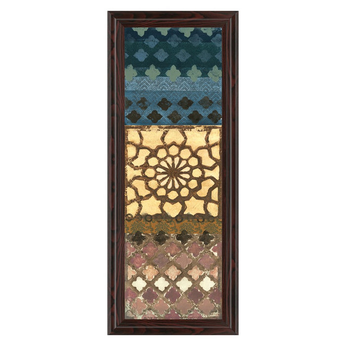 Classy Living Mosaic Harmony Wall Art 18"x42", Brown Frame - 1492