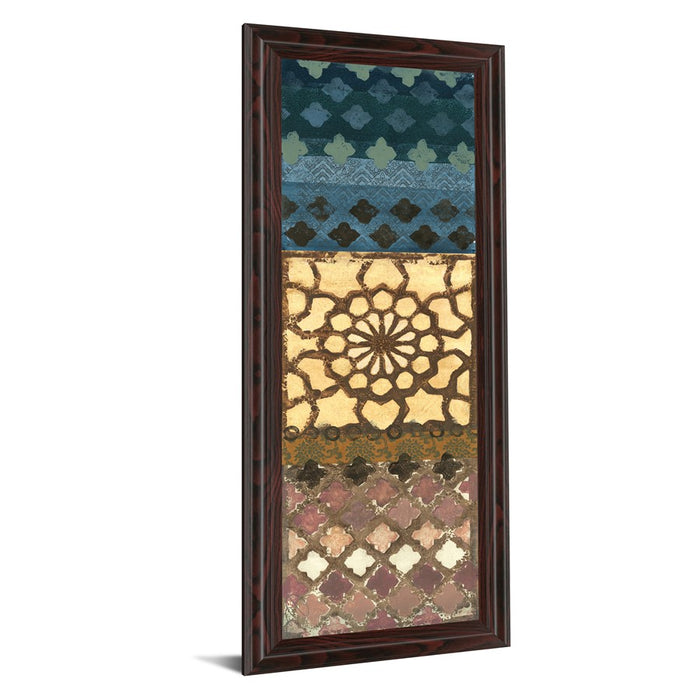Classy Living Mosaic Harmony Wall Art 18"x42", Brown Frame
