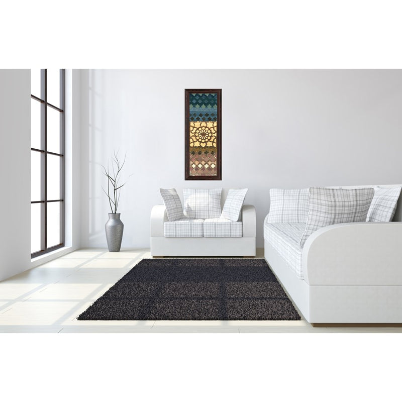 Classy Living Mosaic Harmony Wall Art 18"x42", Brown Frame