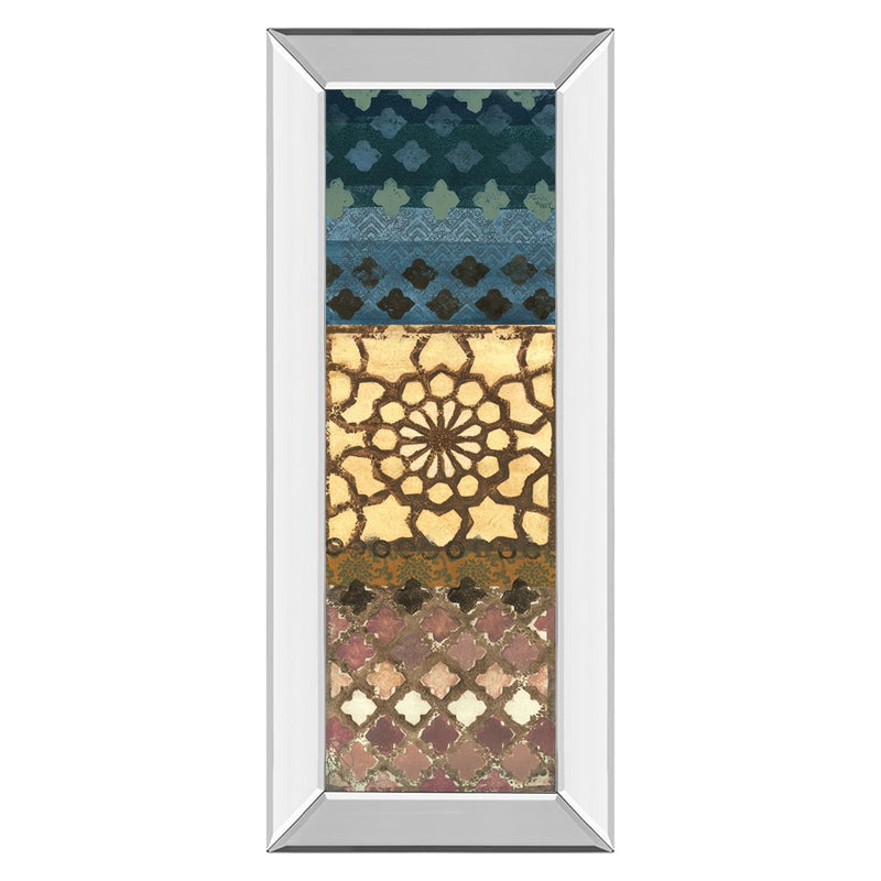 Classy Living Mosaic Harmony Wall Art 18"x42", Mirrored Frame