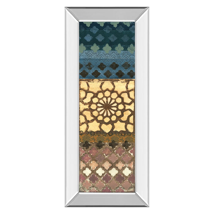 Classy Living Mosaic Harmony Wall Art 18"x42", Mirrored Frame
