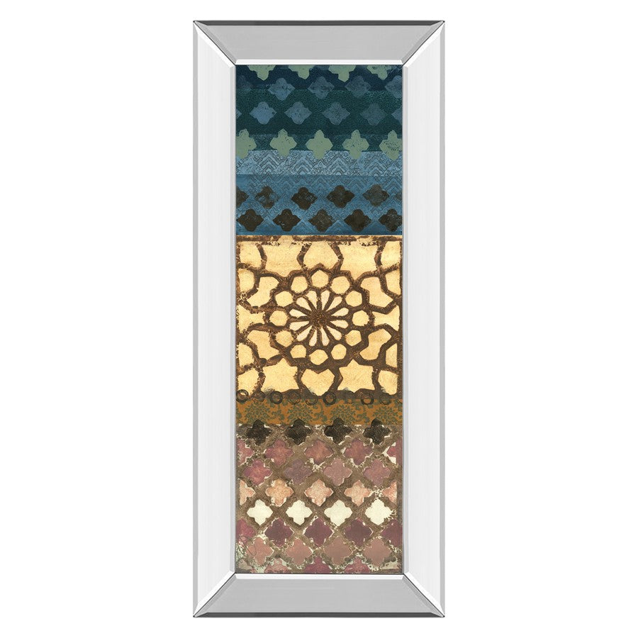 Classy Living Mosaic Harmony Wall Art 18"x42", Mirrored Frame