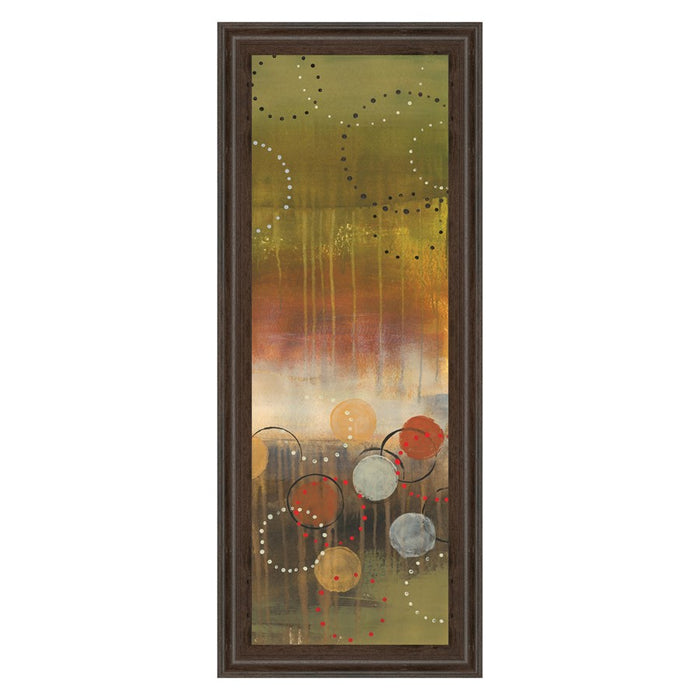 Classy Living Geometric Circles Wall Art 18"x42", Cinnamon Mocha Frame