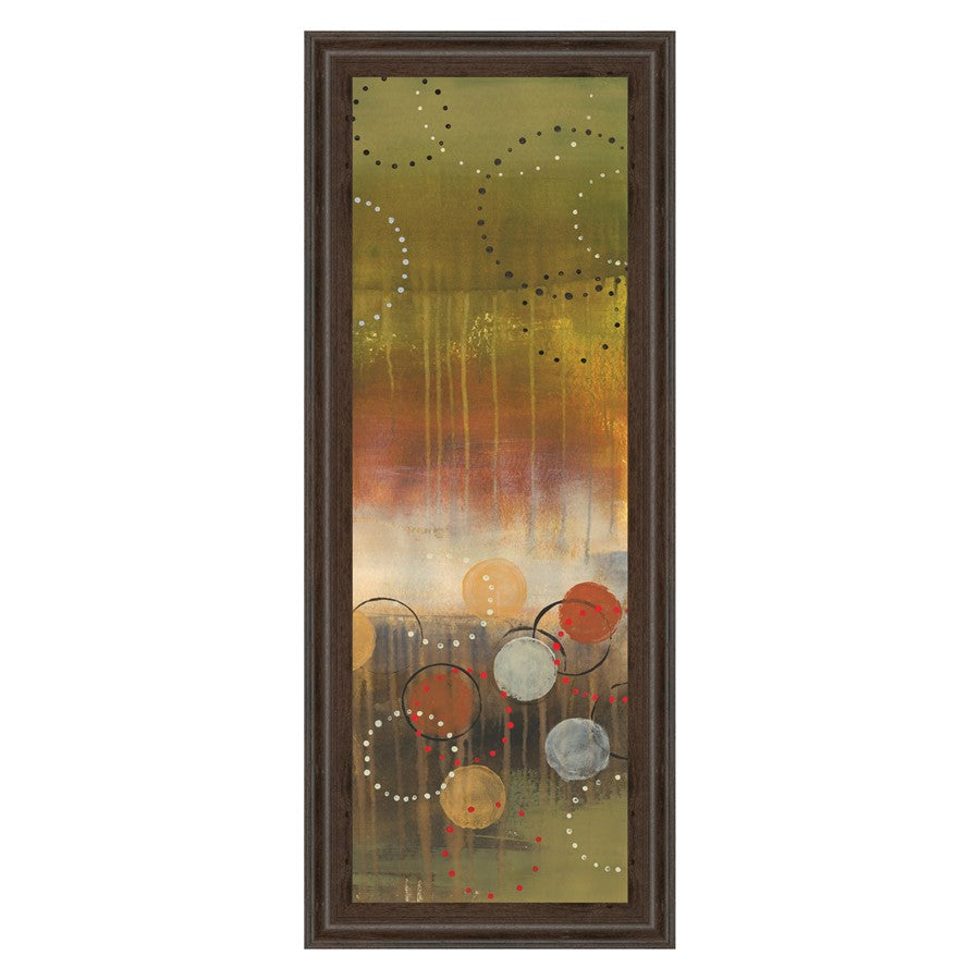 Classy Living Geometric Circles Wall Art 18"x42", Cinnamon Mocha Frame