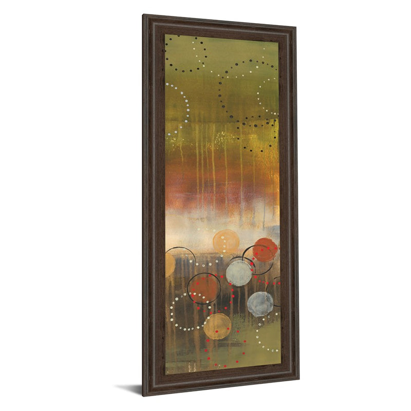 Classy Living Geometric Circles Wall Art 18"x42", Cinnamon Mocha Frame