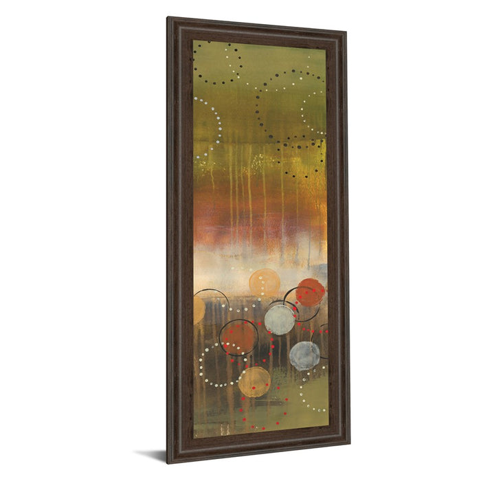 Classy Living Geometric Circles Wall Art 18"x42", Cinnamon Mocha Frame