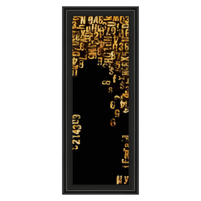 Classy Living Golden Cascade Wall Art 18"x42", Midnight Aura Frame