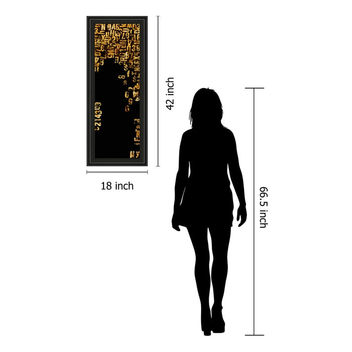 Classy Living Golden Cascade Wall Art 18"x42", Midnight Aura Frame