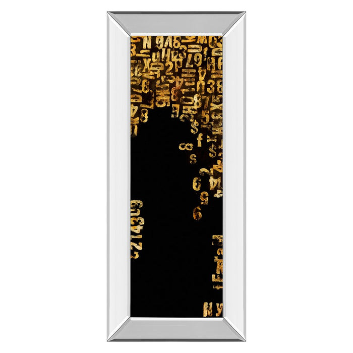 Classy Living Golden Cascade Wall Art 18"x42", Mirrored Frame