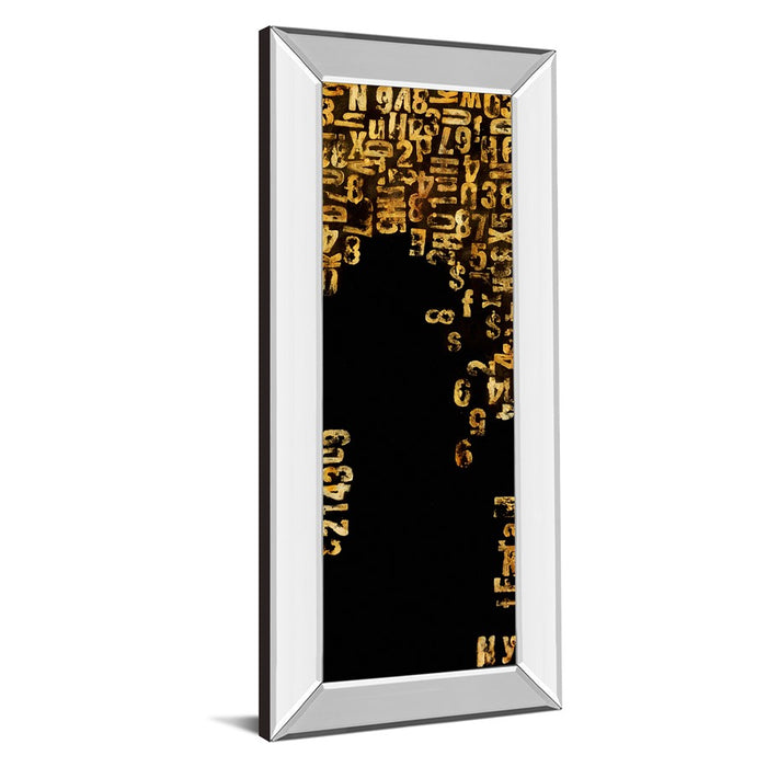 Classy Living Golden Cascade Wall Art 18"x42", Mirrored Frame