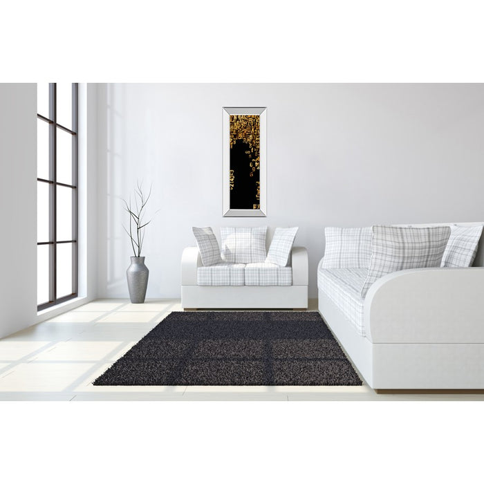 Classy Living Golden Cascade Wall Art 18"x42", Mirrored Frame