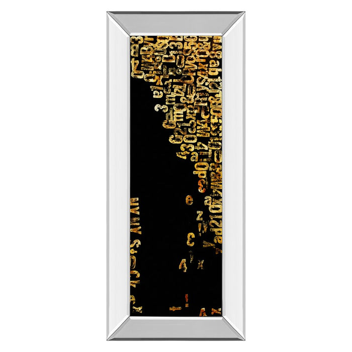 Classy Living Distressed Typography Wall Art 18"x42", Mirrored Frame