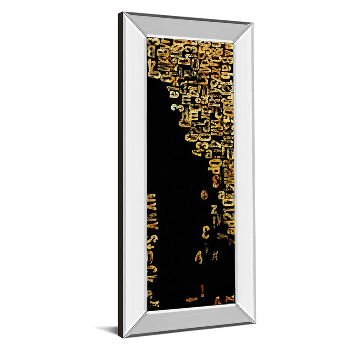 Classy Living Distressed Typography Wall Art 18"x42", Mirrored Frame