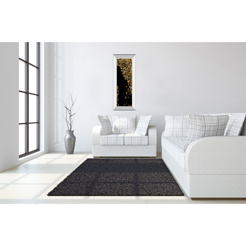 Classy Living Distressed Typography Wall Art 18"x42", Mirrored Frame