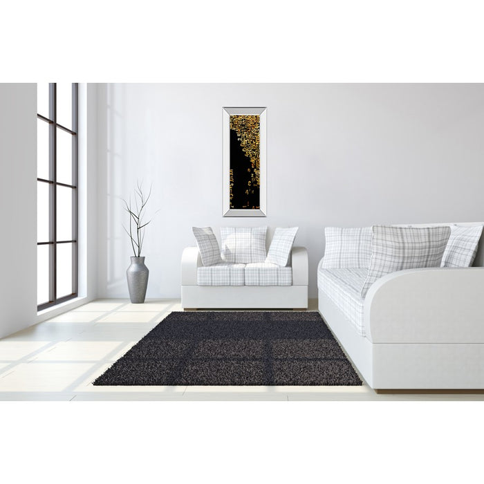 Classy Living Distressed Typography Wall Art 18"x42", Mirrored Frame