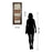 Classy Living White Stripes II Wall Art 18"x42", Dark Chocolate Frame