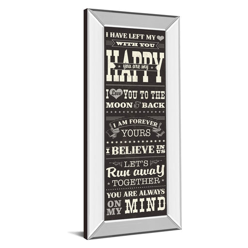 Classy Living Heartfelt Message Wall Art 18"x42", Mirrored Frame