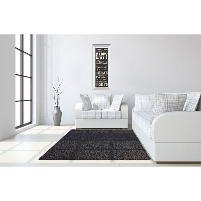 Classy Living Heartfelt Message Wall Art 18"x42", Mirrored Frame