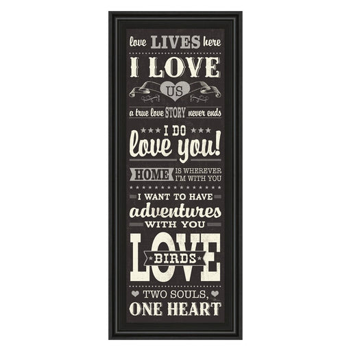 Classy Living Love Story Wall Art 18"x42", Midnight Aura Frame