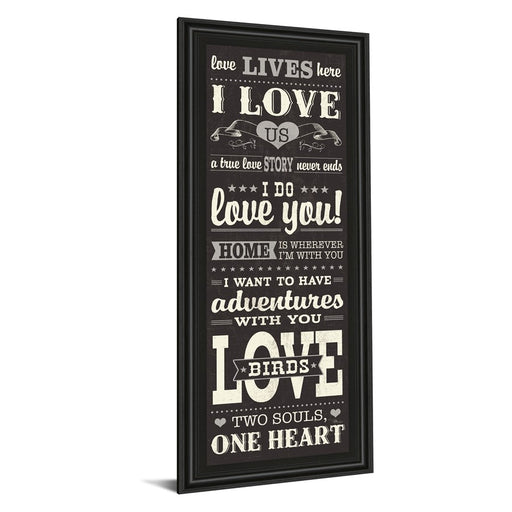 Classy Living Love Story Wall Art 18"x42", Midnight Aura Frame