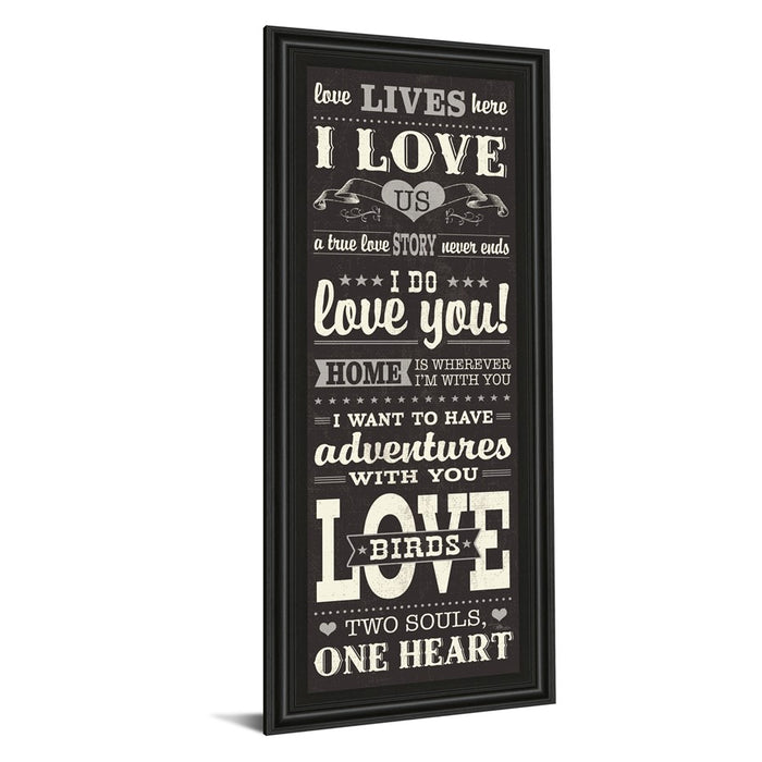 Classy Living Love Story Wall Art 18"x42", Midnight Aura Frame