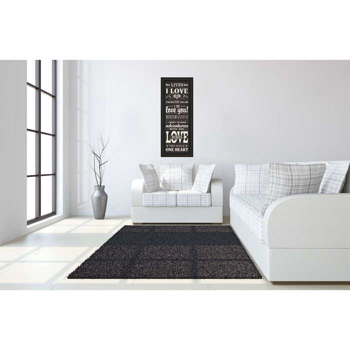 Classy Living Love Story Wall Art 18"x42", Midnight Aura Frame