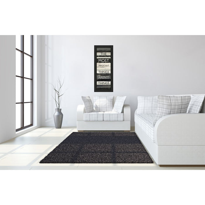 Classy Living Zephry Quote Wall Art 18"x42", Midnight Aura Frame